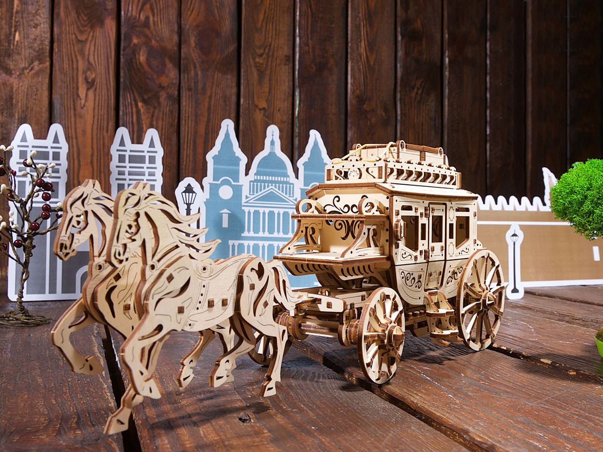 Купить 3D-пазл UGears Почтовый дилижанс (Stagecoach) недорого в ...