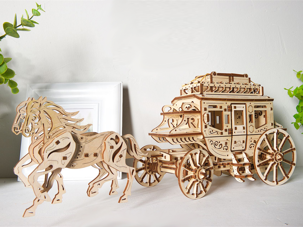 Купить 3D-пазл UGears Почтовый дилижанс (Stagecoach) недорого в ...